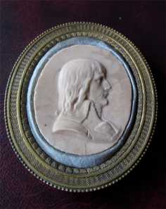 Napoleon Portrait Epoch of Italian Campaign 1796-1797 Signed on back Marked on front Lava? Stone? Framed