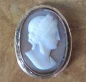 Great Antique Classic shell - Apollo bust from 1830th-1860th Gold or Gold filled upper part of ring or pendant