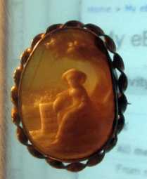 Craftily done Gold or Gold Filled Brooch, Landscape with the Little Beauty made in circa 1860