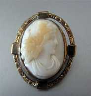 Adonis - God of Beauty Cameo Brooch Tested at least 9K Old English Gold. Circa 1870
