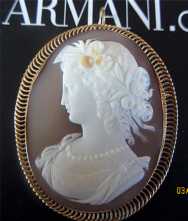 Museum Quality Sardonyx Shell Cameo Circa 1910 Brooch/Pendant 14K(marked) Gold Bezel