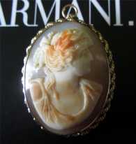 3 colors Quality Art Nouveau from 1890th 10K (marked) Gold Pendant/Brooch Bezel.