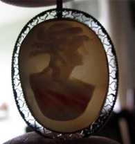 Vintage Carved Shell Cameo Pendent & Brooch Circa 1910. Weight- 4.2 Grams 10K Gold marked