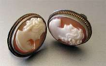 Superior Shell in Silver bezel marked earrings