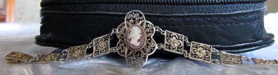 Very professional Filigree Carved Shell Bracelet from the beginning of XX or end of XIX century.