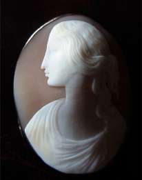 Quality Victorian High Relief Cameo Silver Sterling Brooch. Classic circa 1850.