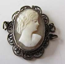 Italian Circa 1915 non-marked Silver filigree Pendant