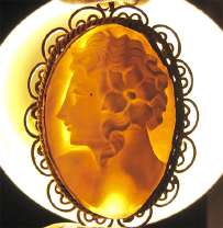 Remarkable very well carved Art Nouveau vintage shell Cameo Unmarked filigree Silver Pendant circa 1915