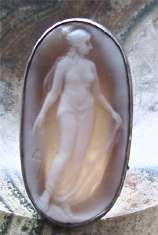 Ring size 6-3/4 Museum Quality hand carved Art Deco shell Marked 925 Sterling Silver with trademark “MM”