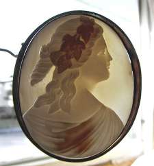Huge Antique Museum quality 3 levels shell depict Bacchante Unmarked early Victorian Silver brooch circa 1850