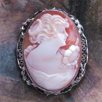 Quality hand carved Post Edwardian Beauty Silver filigree Brooch circa 1920th